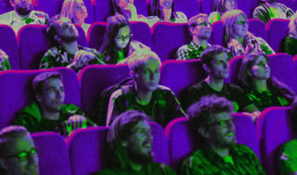 Picture of audience in a movie theater